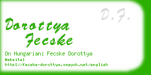 dorottya fecske business card